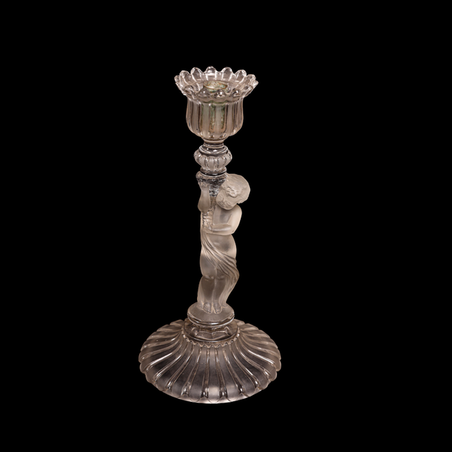 Baccarat Crystal Glass Cherub Candleabra