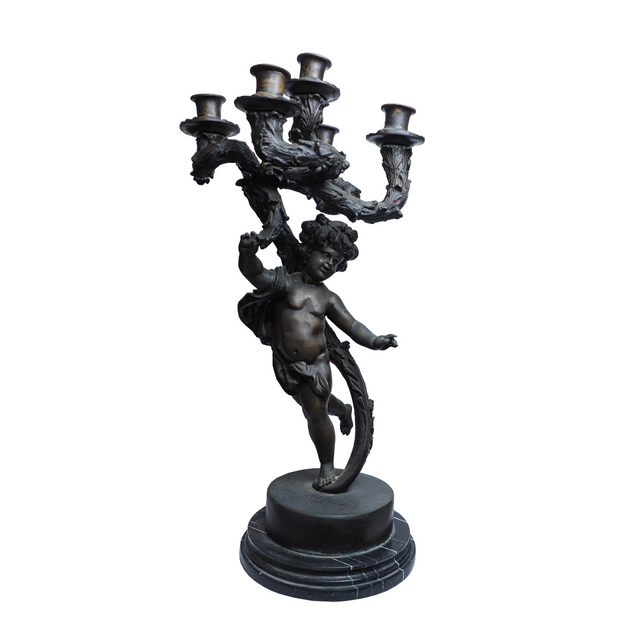 Bronze Cherub Candleabra