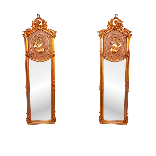 Rococo Gold Leaf French Baroque Mirror