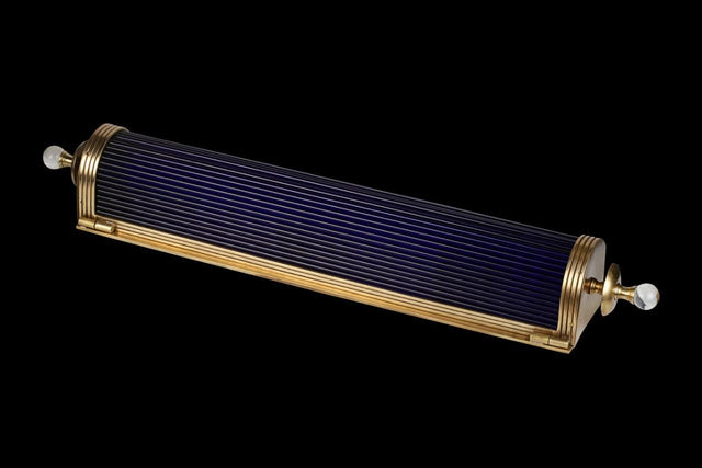 Brass Cinema Wall Lamp (Blue)