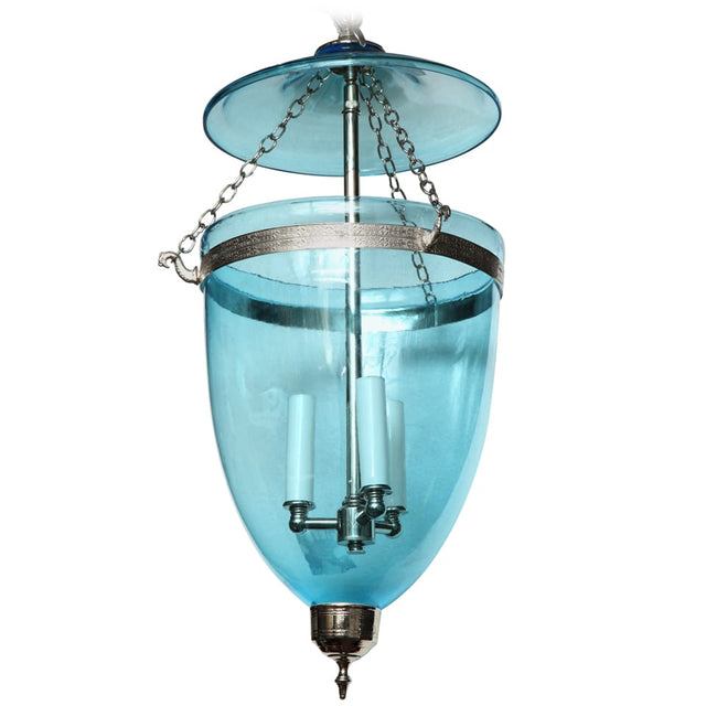 Glass Coloured Bell Jar blue