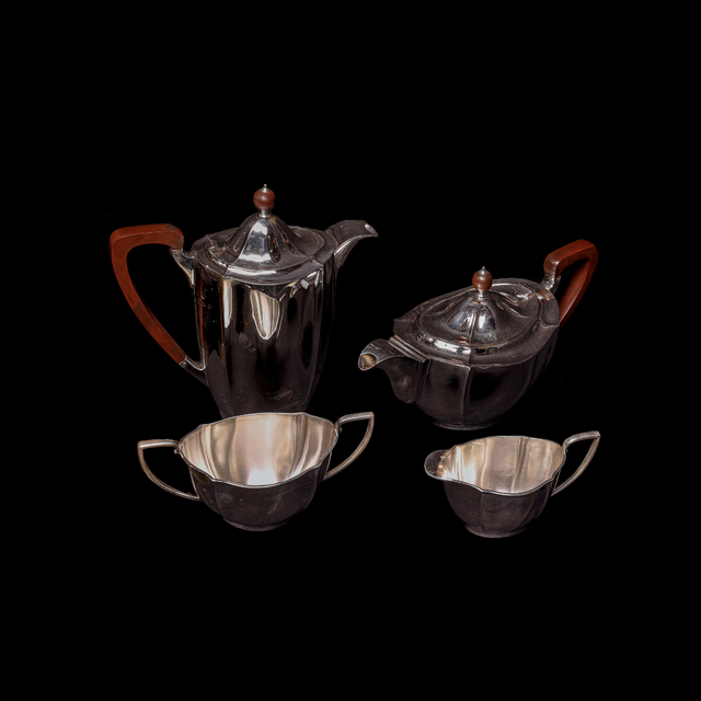 Hallmarked Sterling Silver ArtDeco Teaset