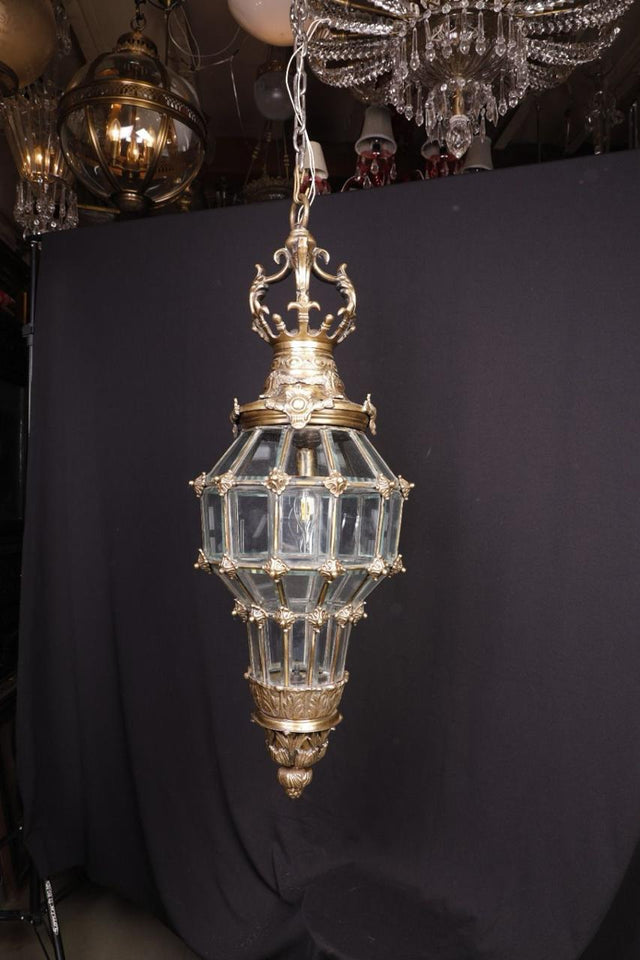 French Louis XVI Fire Lantern in Bronze