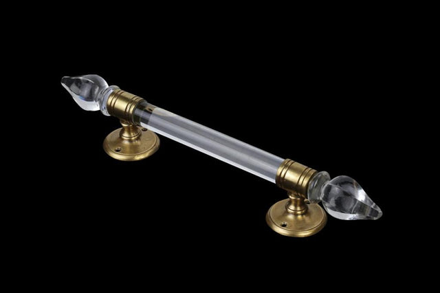 Glass and Brass Handle with Glass Knob (customisable)