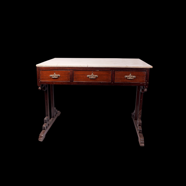 Regency Writing table with Drawers and Marble top